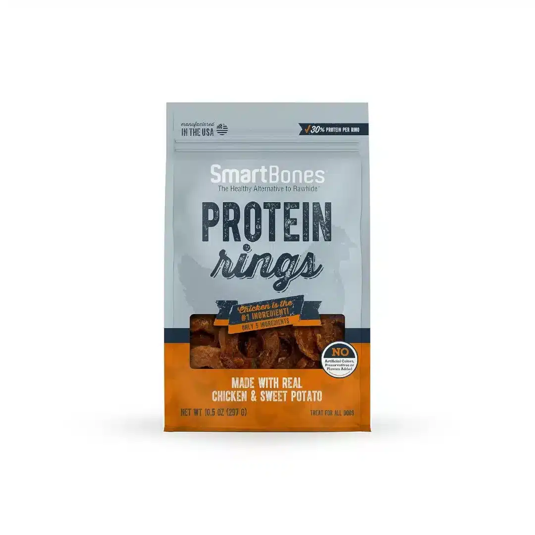 SmartBones Protein Rings Chicken & Sweet Potato dog treats