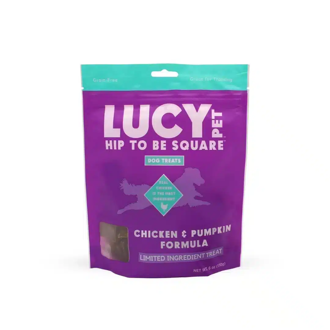Lucy Pet Hip to Be Square Chicken & Pumpkin treats 6oz