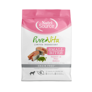 Nutrisource Pure Vita Small Bites Salmon N Peas - 12Lb